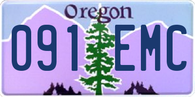 OR license plate 091EMC
