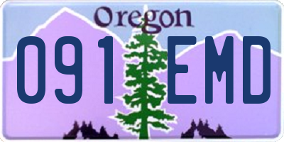OR license plate 091EMD
