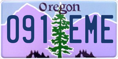 OR license plate 091EME
