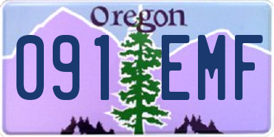 OR license plate 091EMF