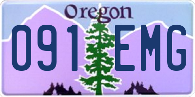 OR license plate 091EMG