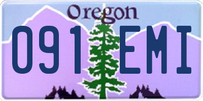 OR license plate 091EMI