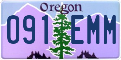 OR license plate 091EMM