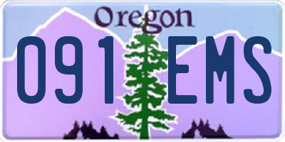 OR license plate 091EMS
