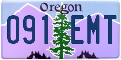 OR license plate 091EMT