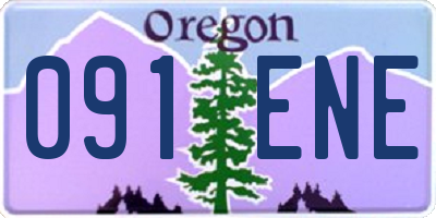 OR license plate 091ENE