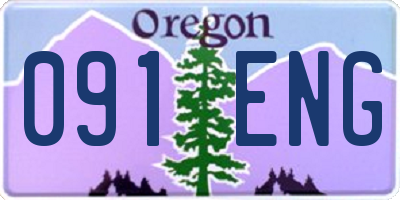 OR license plate 091ENG