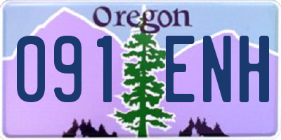 OR license plate 091ENH