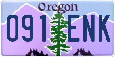 OR license plate 091ENK