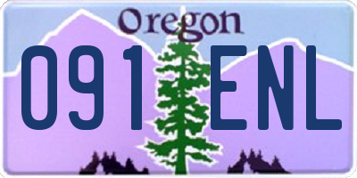 OR license plate 091ENL