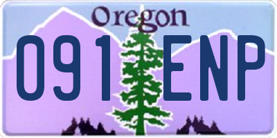 OR license plate 091ENP