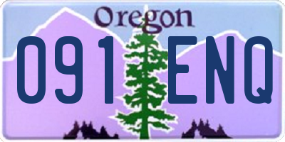 OR license plate 091ENQ