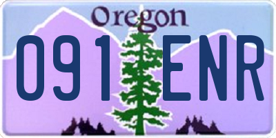 OR license plate 091ENR