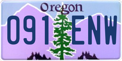 OR license plate 091ENW