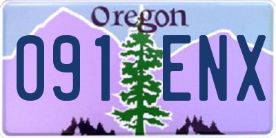 OR license plate 091ENX