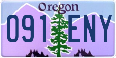 OR license plate 091ENY