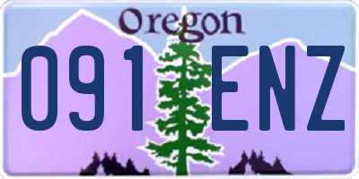 OR license plate 091ENZ