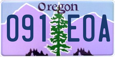 OR license plate 091EOA