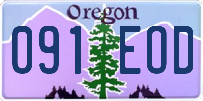 OR license plate 091EOD