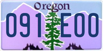 OR license plate 091EOO