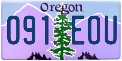 OR license plate 091EOU