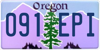 OR license plate 091EPI