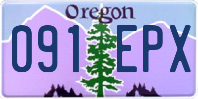 OR license plate 091EPX