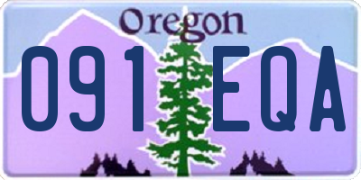 OR license plate 091EQA
