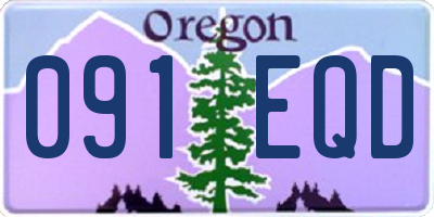 OR license plate 091EQD