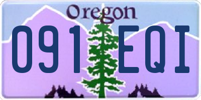 OR license plate 091EQI