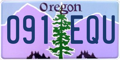 OR license plate 091EQU