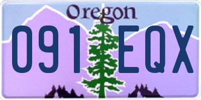 OR license plate 091EQX