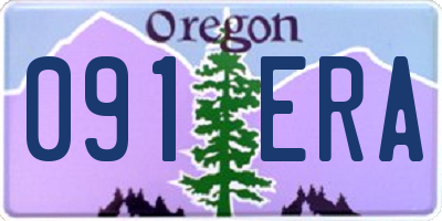 OR license plate 091ERA