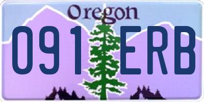 OR license plate 091ERB