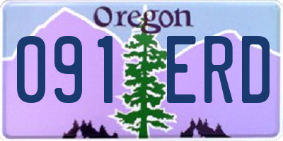 OR license plate 091ERD
