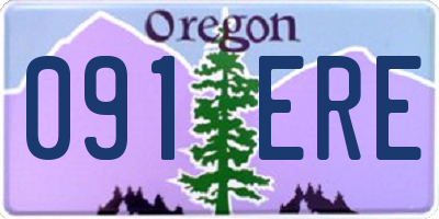 OR license plate 091ERE