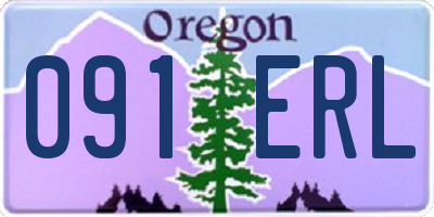OR license plate 091ERL