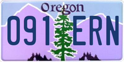OR license plate 091ERN