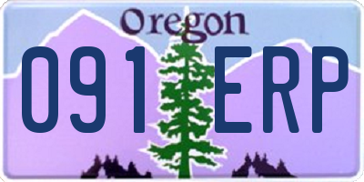OR license plate 091ERP
