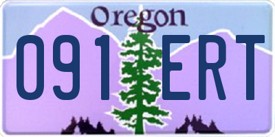 OR license plate 091ERT