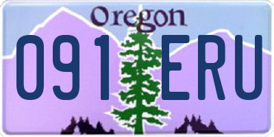 OR license plate 091ERU