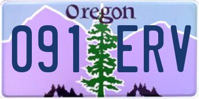 OR license plate 091ERV