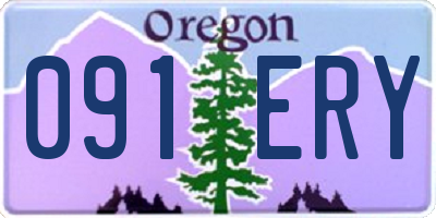 OR license plate 091ERY