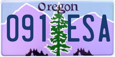OR license plate 091ESA