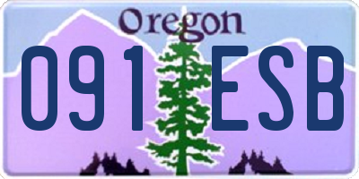 OR license plate 091ESB