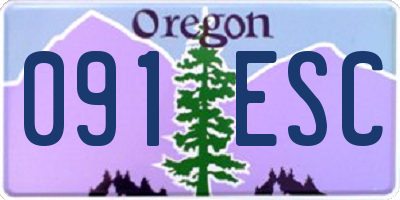 OR license plate 091ESC