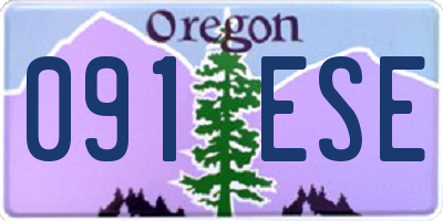 OR license plate 091ESE