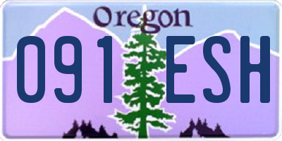 OR license plate 091ESH