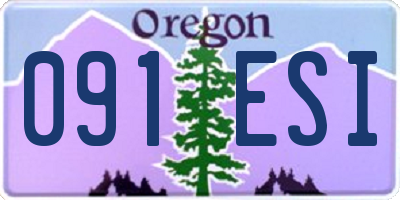 OR license plate 091ESI