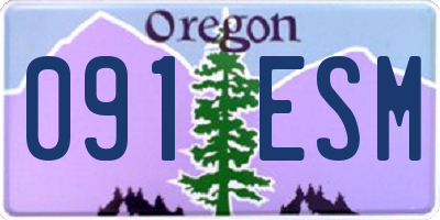 OR license plate 091ESM